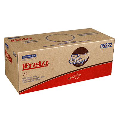 WypAll® L10 Utility Wipers - 12 x 10.25, White, Box, 18/Case