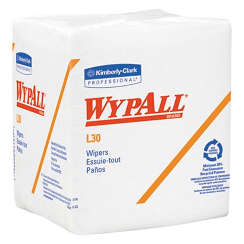 WypAll® L30 Wipers - 12.5" x 12", White, 12/Case