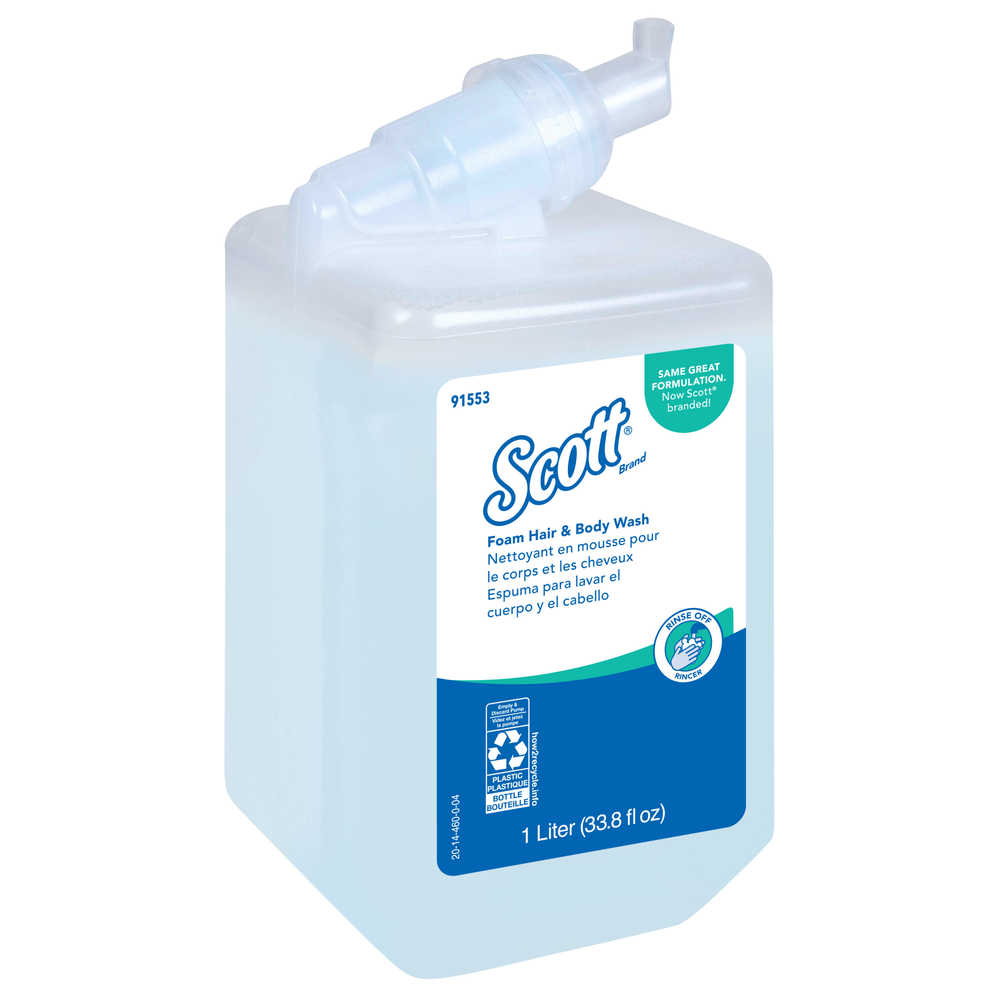 Scott® Pro Foam Hair & Body Wash - 1 L, 6/Case