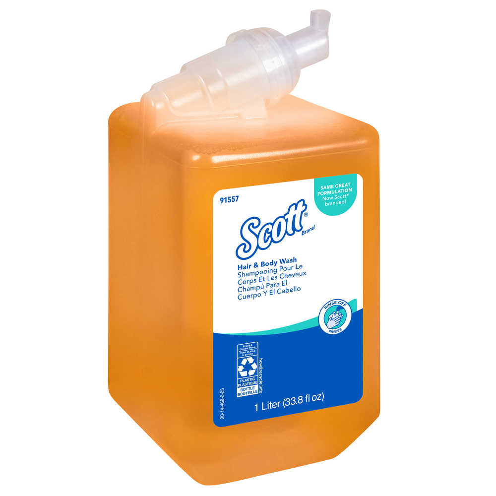 Scott® Essential Hair &Body Wash - 1 L, 6/Case
