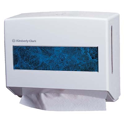 Scott  Scottfold  Compact Folded Towel Dispenser - White with Blue Panel, 10.75