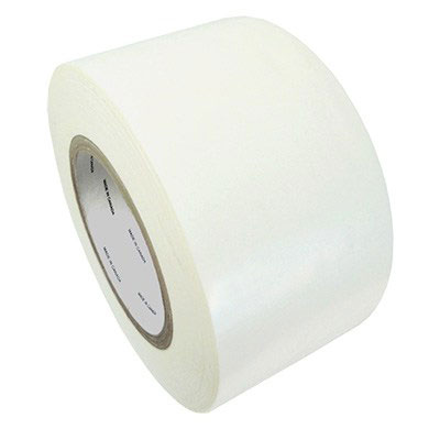 Polyethylene Film Tape - 4in x 60 yds, White, 6/Case