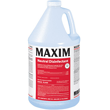 Maxim 1 Gallon Neutral Disinfectant Lemon Scent 4/case