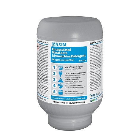 Midlab 8lb Encapsulated Metal-Safe Dishmachine Detergent 4/case