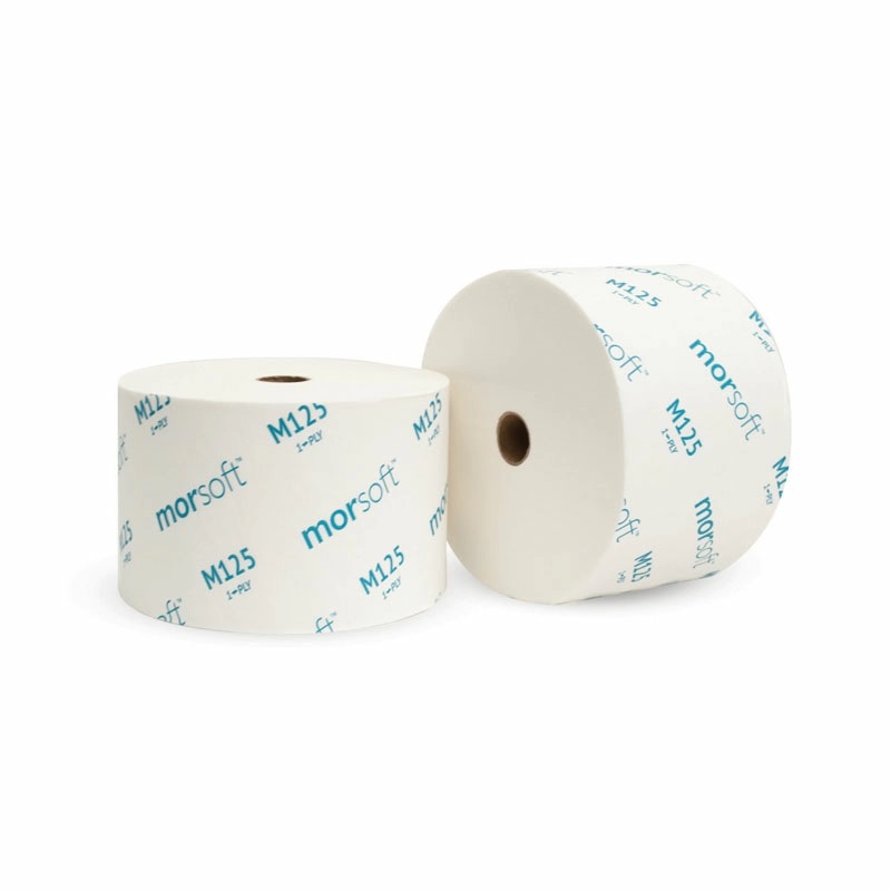 M125 Morsoft® Small Core 1-Ply Porta-Potty Tissue 2500 Sheets 24 rolls/case
