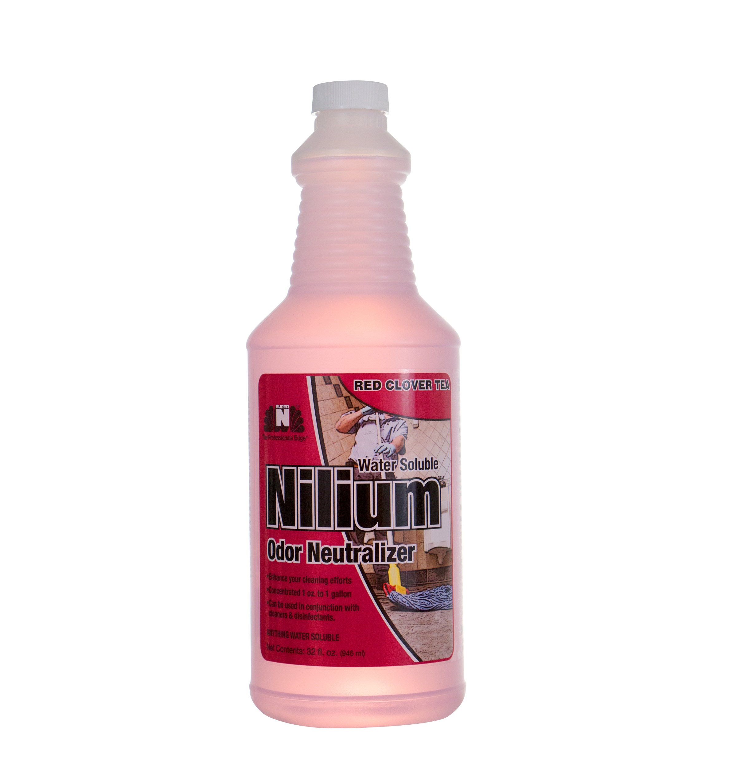 Nilium Water Soluble Deodorizer - Red Clover Tea, 32 oz, 6/Case