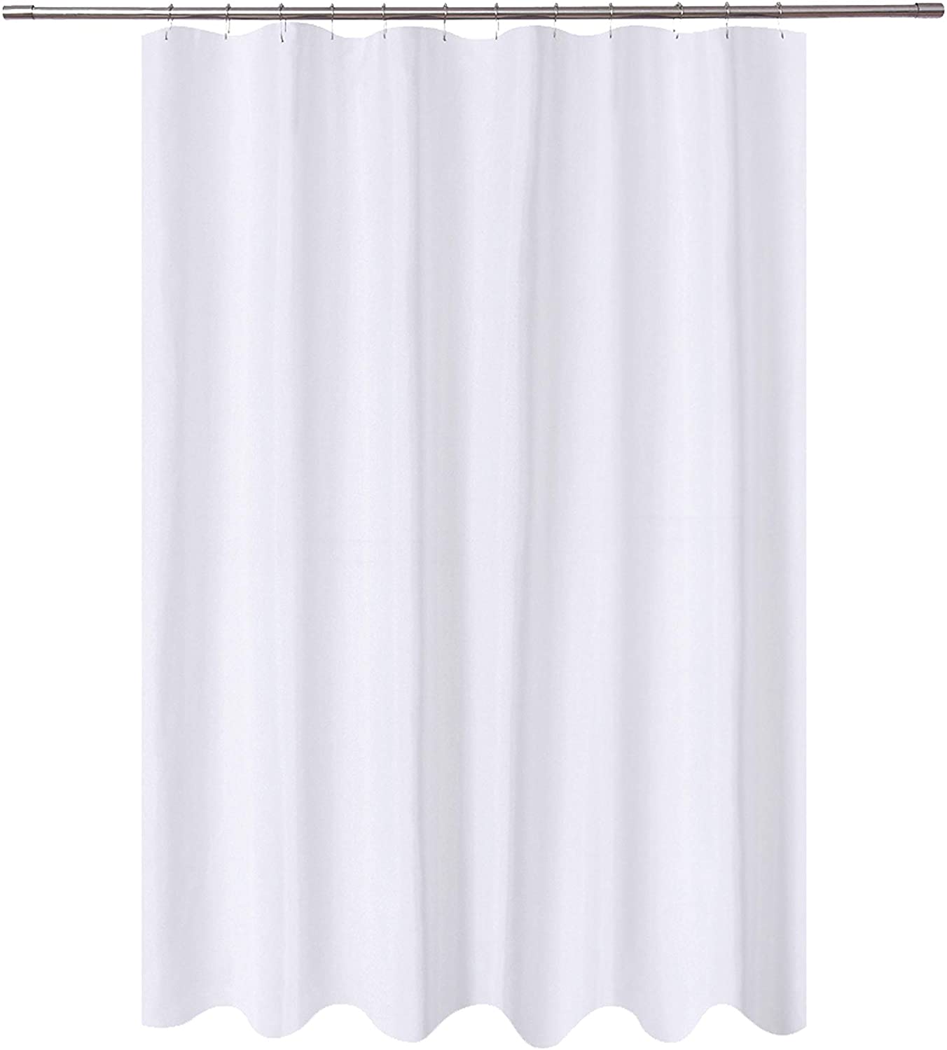 72" x 72" Nylon White Shower Curtain