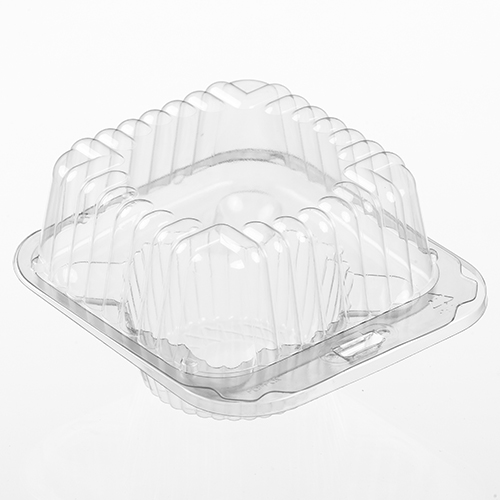 Polar Pak Single Cavity Muffin Pete Container - Clear, 400/Cs