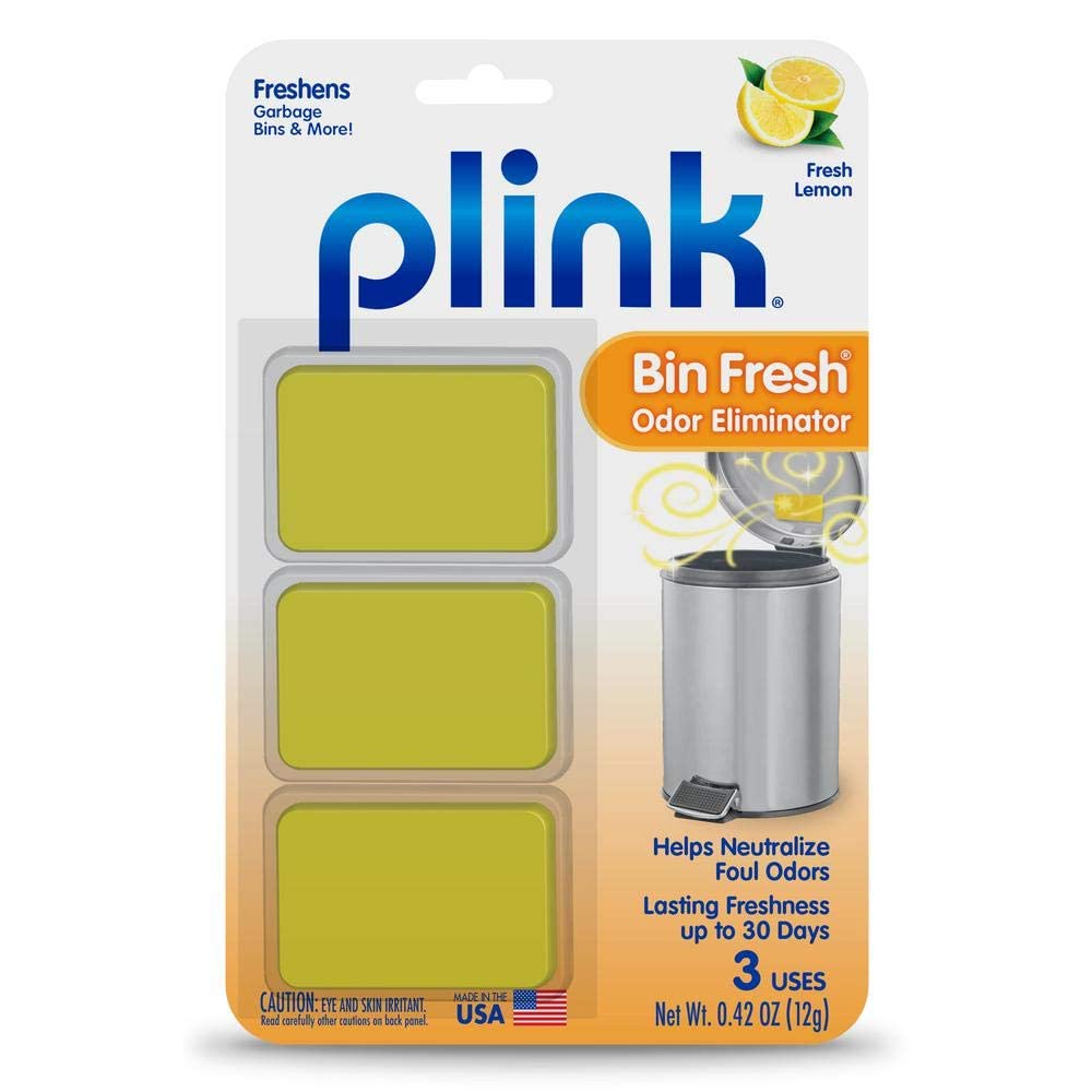 Plink Bin Fresh Odor Eliminators, Fresh Lemon Scent 3pack 3/case