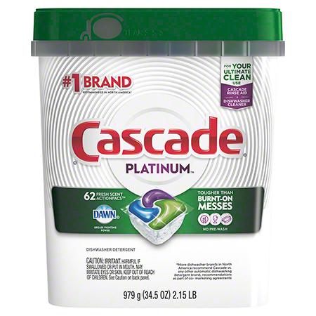 Cascade® ActionPacs™ Platinum Dishwasher Detergent 62 Count