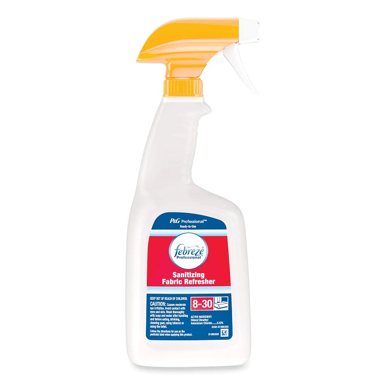 Professional Sanitizing Fabric Refresher Light Scent 32 oz Spray Bottle 6/case