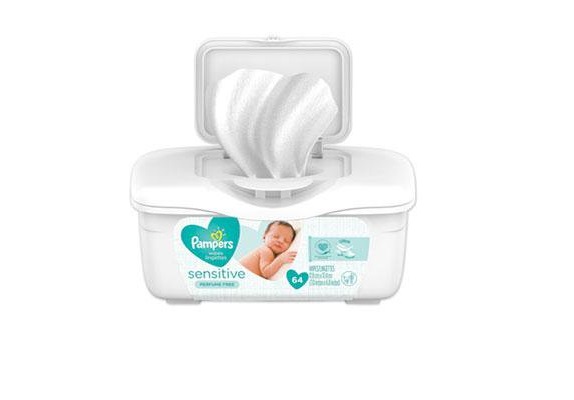 Pampers Sensitive Baby Wipes Unscented 8/case
