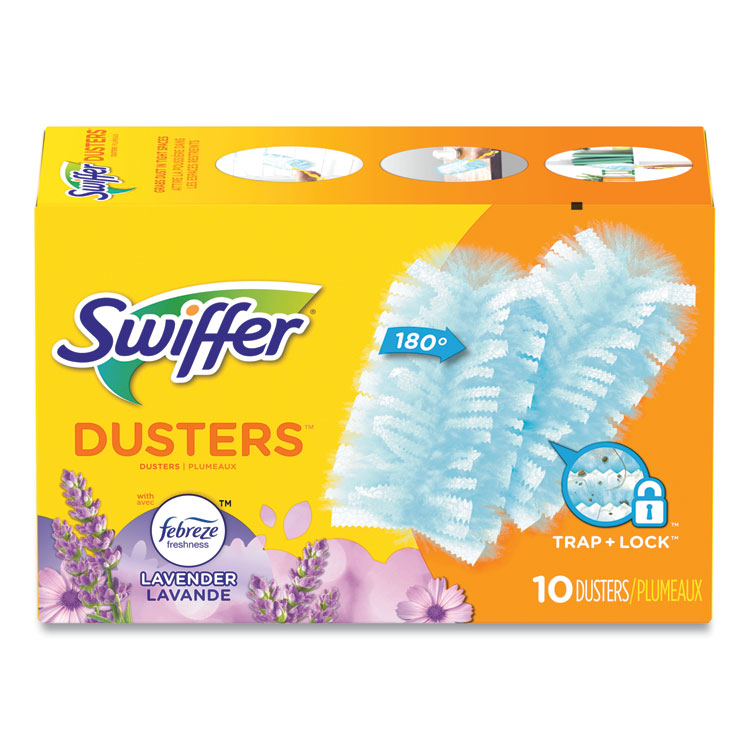 Swiffer® 21461CT Refill Dusters DustLock Fiber Lavender Vanilla Scent 10/box 4 boxes/case