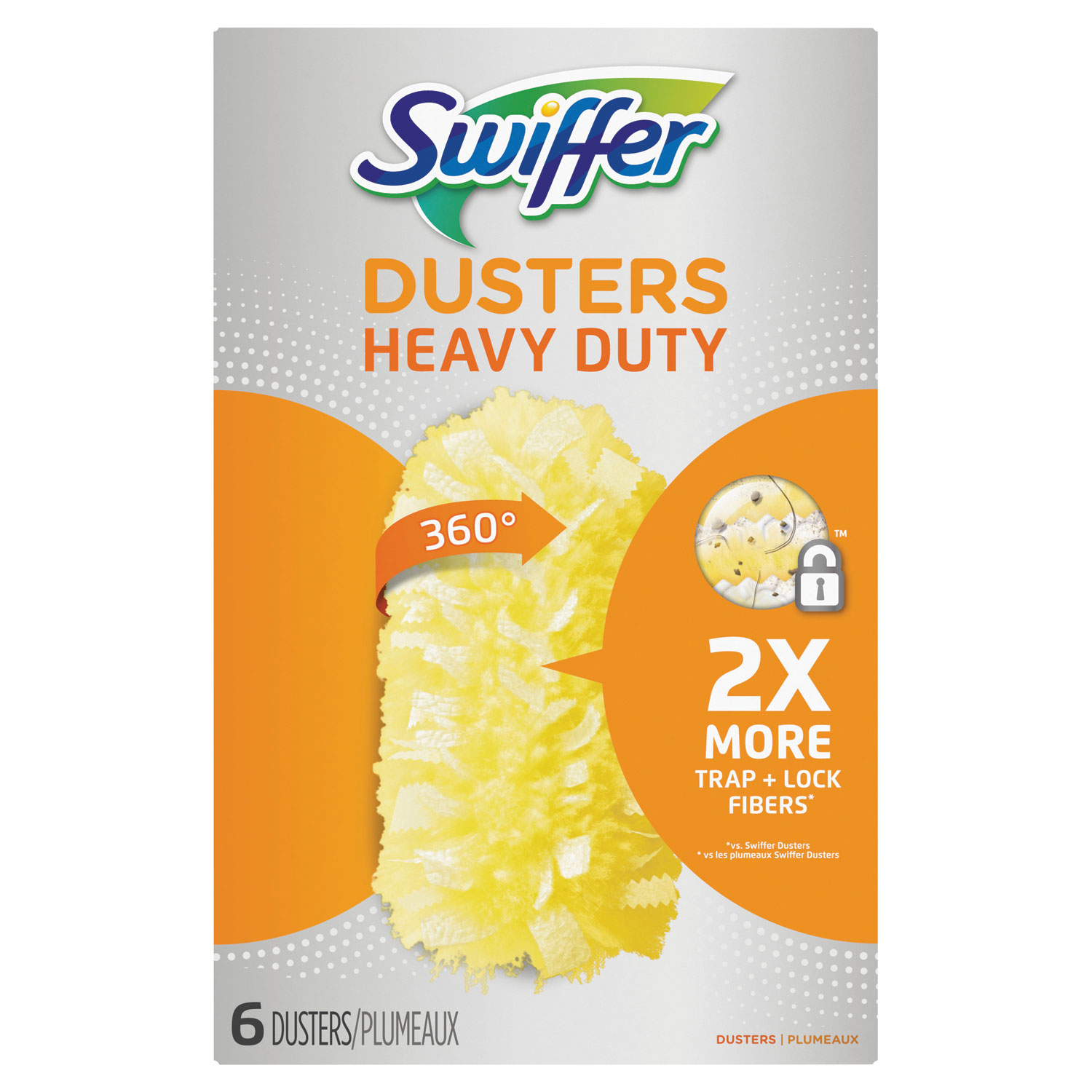 Swiffer Heavy Duty Dusters Refill - Dust Lock Fiber, Yellow, 24/Case