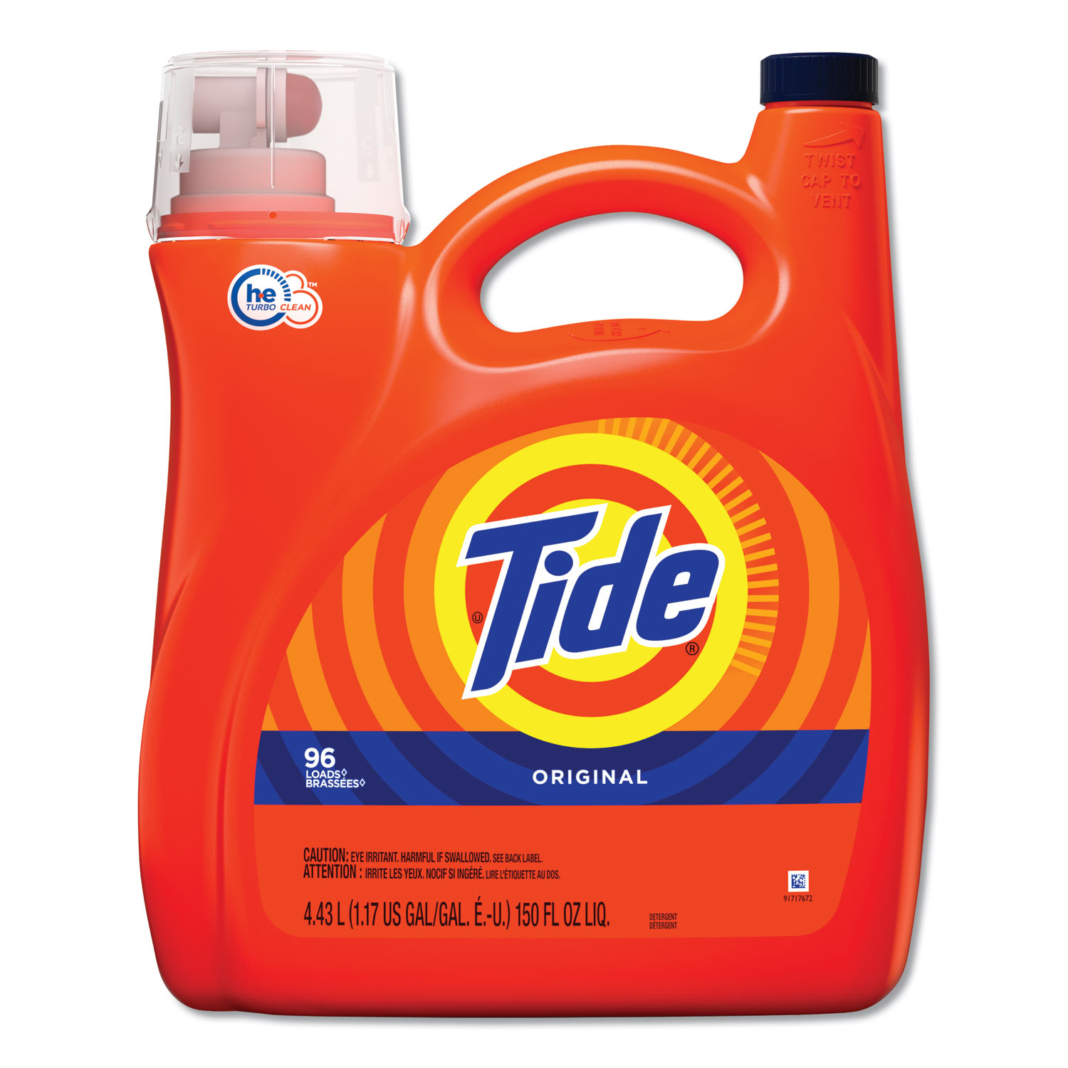 Tide HE Laundry Detergent - Original Scent, 150 oz Pump Bottle, 4/Case