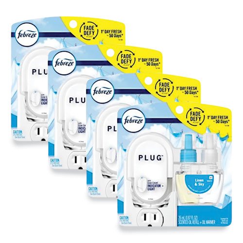 Febreze PLUG Air Freshener Warmer Start Kit 4/case