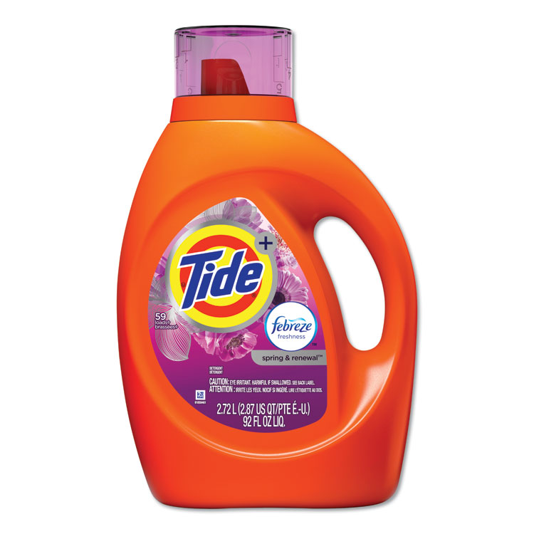 Tide® Plus Febreze 92oz Liquid Laundry Detergent, Spring and Renewal 4/case