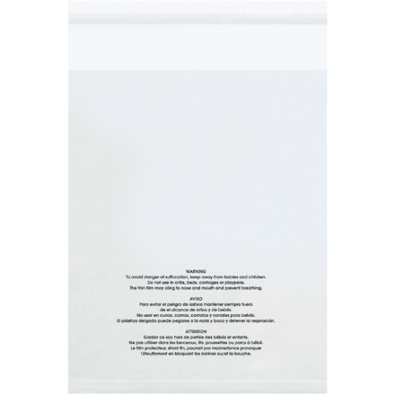 8x10 1.5mil Suffocation Warning Polybag