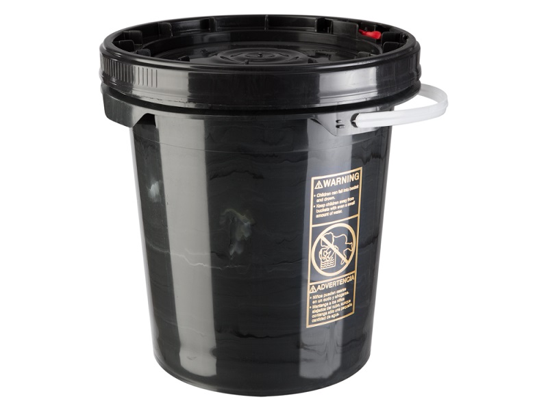 5 Gallon Open-Head Black Pail