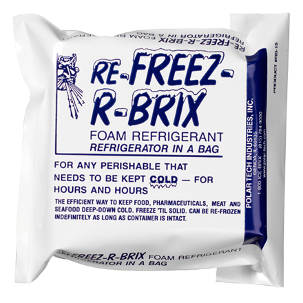 4.5 x 4 x 1.5 Re-Freez-R-Brix® Cold Bricks 12/case