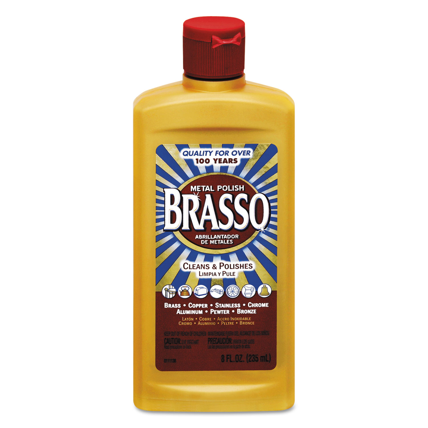 Brasso Metal Polish Liquid - 8 oz, 8/Case