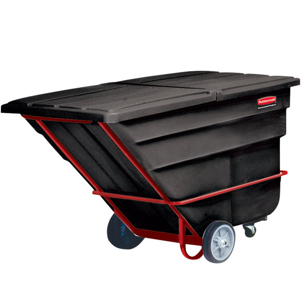 Rubbermaid Black 2.0 Cubic Yard Tilt Truck / Trash Cart