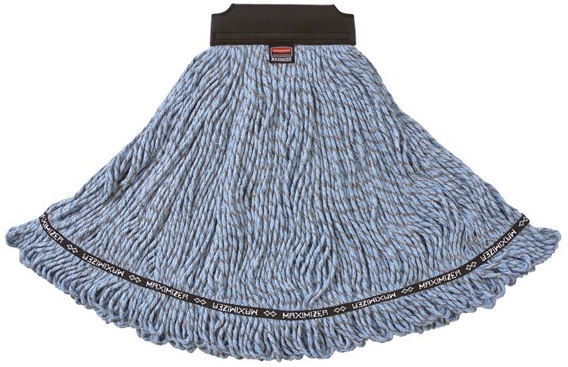 Maximizer Blend Wet Mop - Large, Universal Headband, 24 oz, Blue, 6/Case