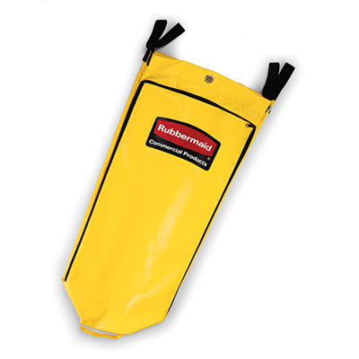 Rubbermaid® Janitorial Cleaning Cart Vinyl Bag - High Capacity - Yellow, 34 gallon