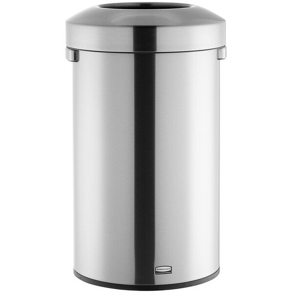 Rubbermaid Refine 23 Gallon Stainless Steel Round Waste Container