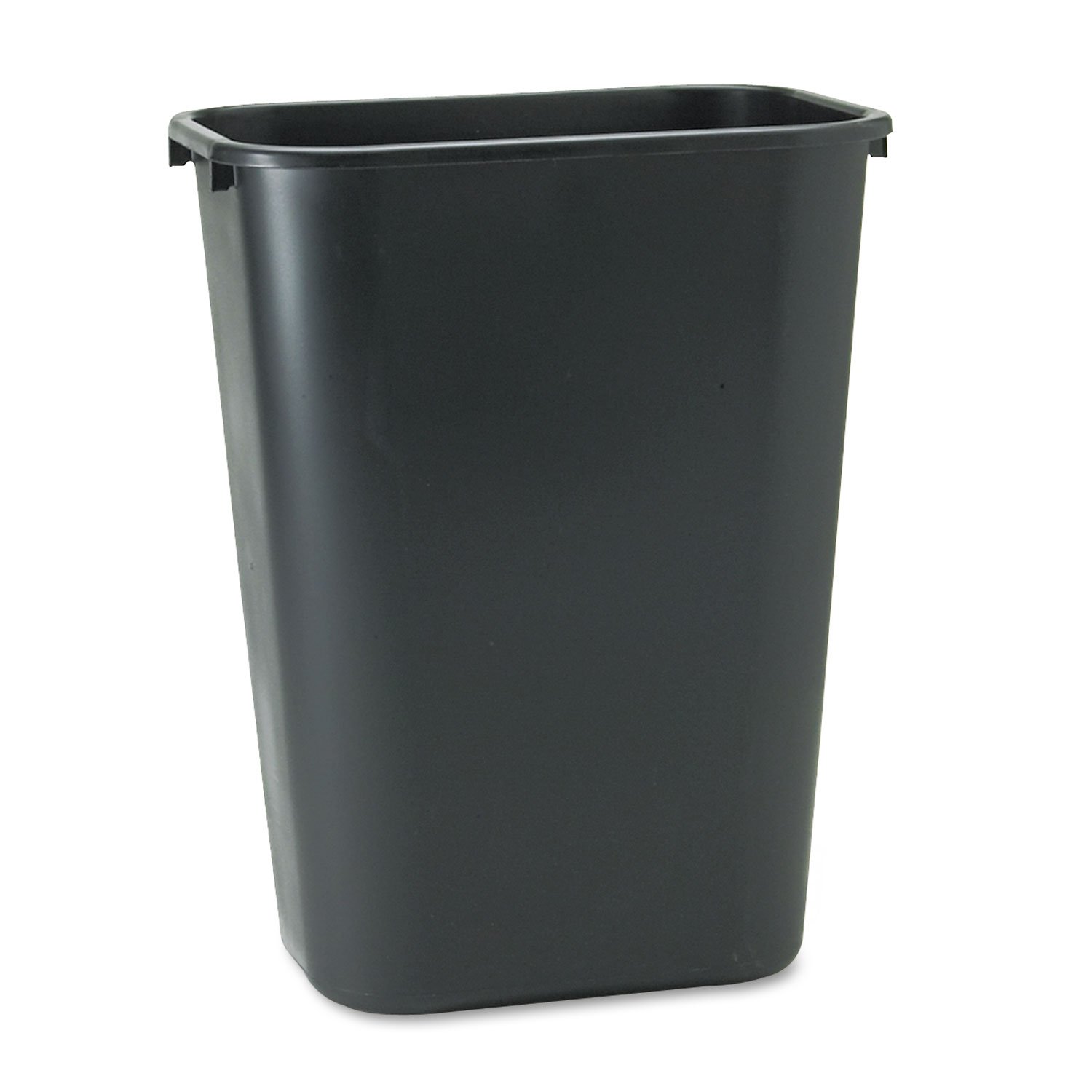Rubbermaid Black Deskside Plastic Wastebasket