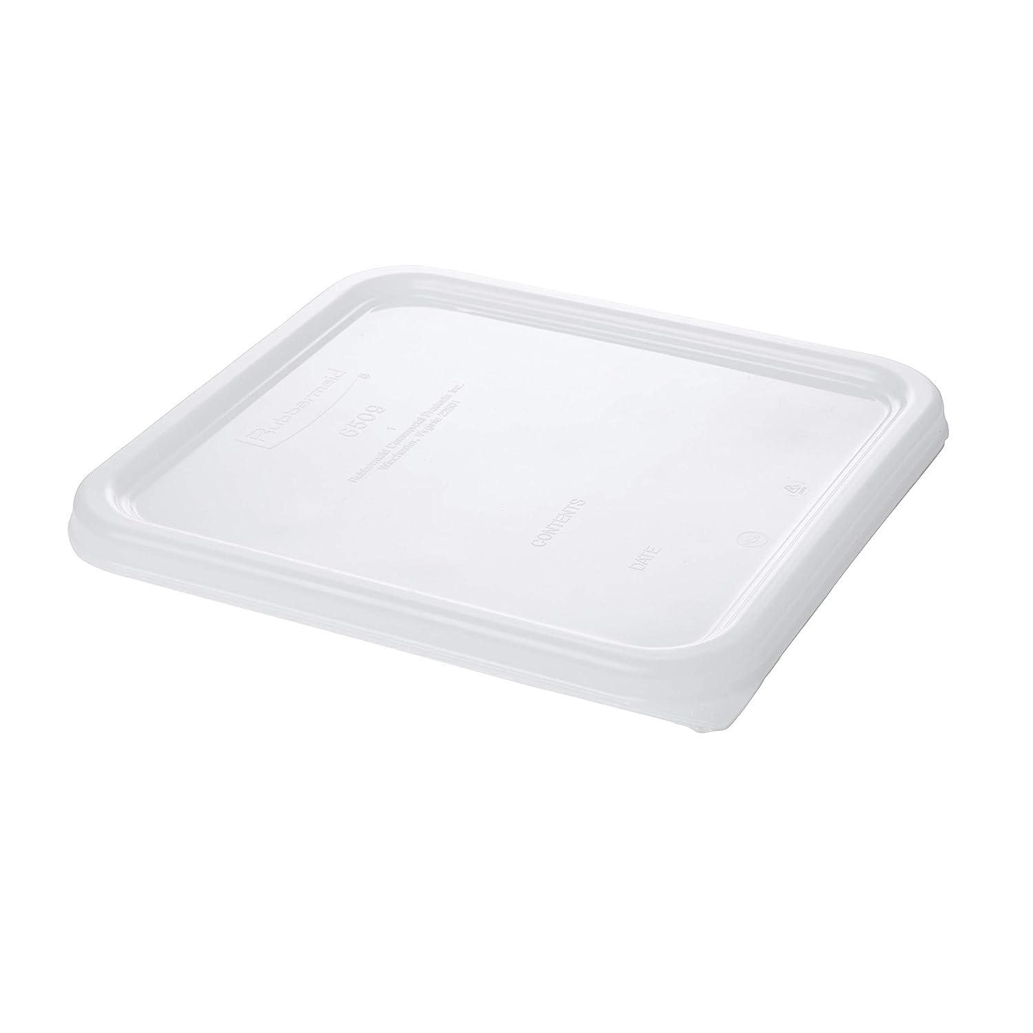 Rubbermaid 2, 4, 6, 8 Qt. White Square Polyethylene Food Storage Container Lid