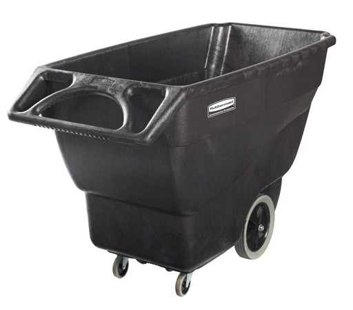 Rubbermaid Black 0.5 Cubic Yard Tilt Truck / Trash Cart 450 lb