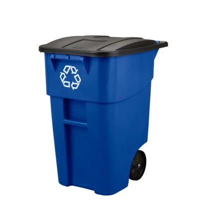 Recycle Rollout Container 50 Gal Blue