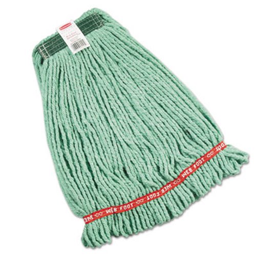 Rubbermaid A212 Green Web Foot Shrinkless Wet Mop Heads 6/case
