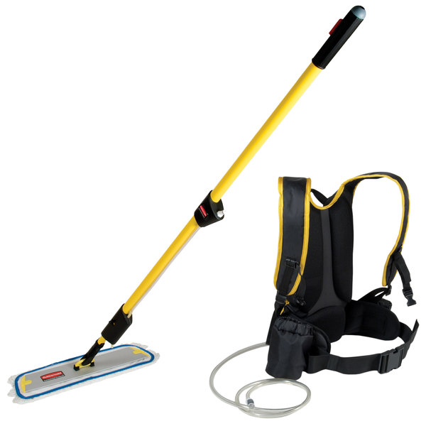 Rubbermaid FlOW™ Microfiber Yellow Flat Mop Finish Kit