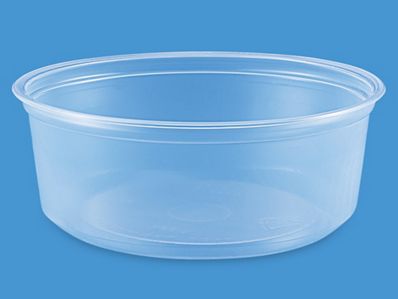 Clear PET Plastic Round Deli Container - 8oz, 500/Case