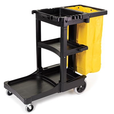 Rubbermaid® Cleaning Cart with Zippered Vinyl Bag