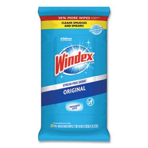 Windex®  Glass and Surface Wet Wipes 38 Wipes/Pack 12 Packs/Case