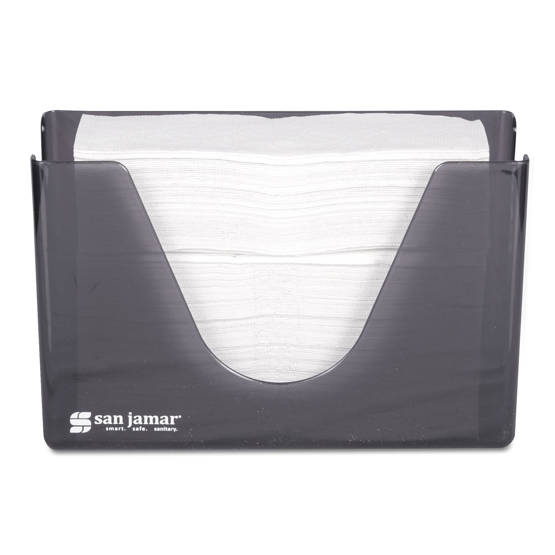 San Jamar Countertop Folded Towel Dispenser - Plastic, Black Pearl, 11