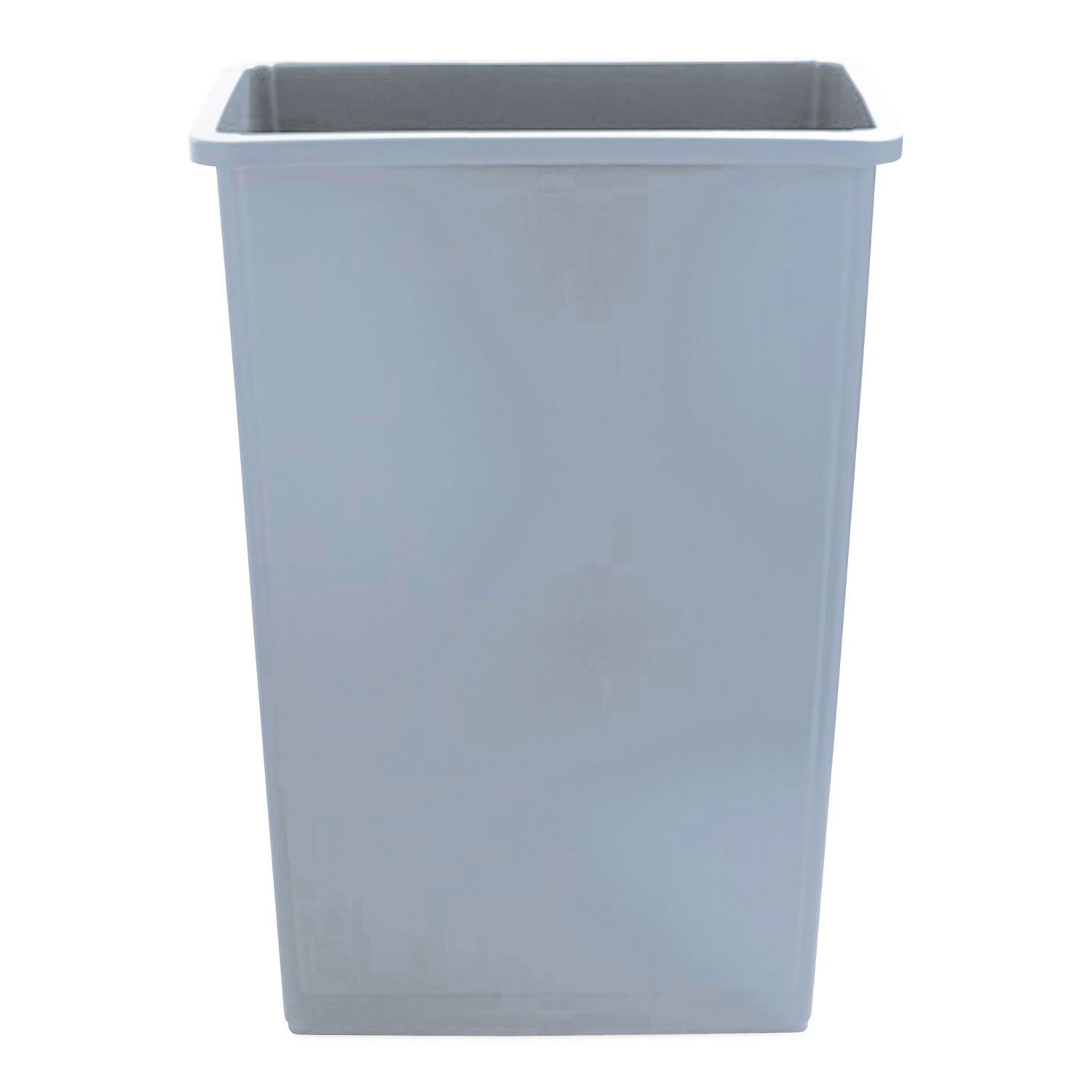 Slim Waste Container - 23 Gallon, Gray, Plastic, 4/Case