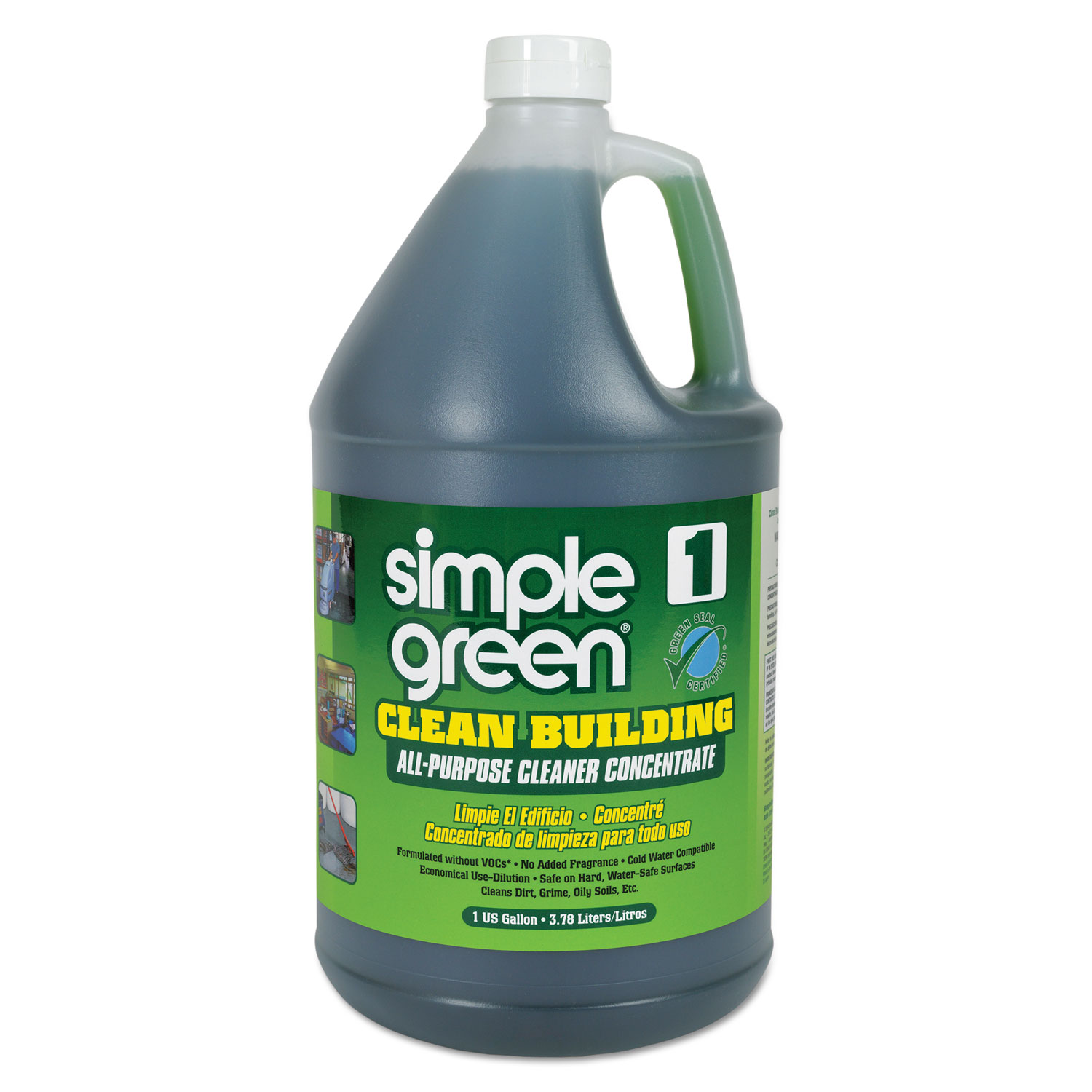 Simple Green Clean Building All-Purpose Cleaner Concentrate - 1 Gallon Bottle, 2/Case
