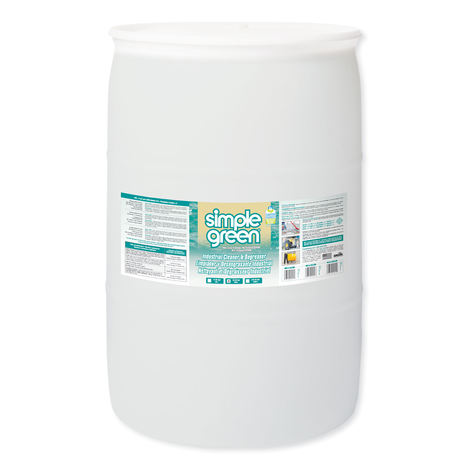 Simple Green Industrial Cleaner and Degreaser - Concentrated, 55 Gallon Drum