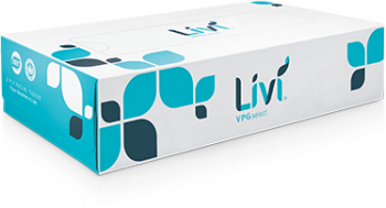 Livi® VPG Flat Box Facial Tissue - 2 ply, 8.37 x 8.07, Plain Emboss, White, 30/Case