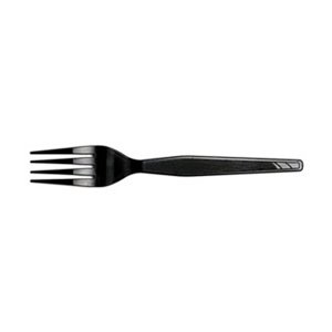 Smartstock Refill Plastic Forks - Medium, Black, 960/Cs
