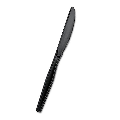 Smartstock Refill Plastic Knives - Medium, Black, 960/Cs
