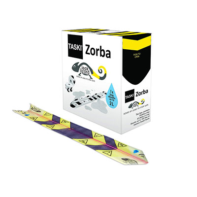 Taski® Zorba Leak Lizard™ Spill Stopper - 2 L, 12cm x 60cm, 50 Strips