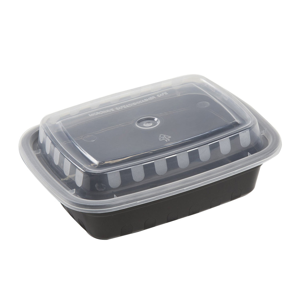 12oz Black Rectangle To Go Container With Clear Lid 150/case