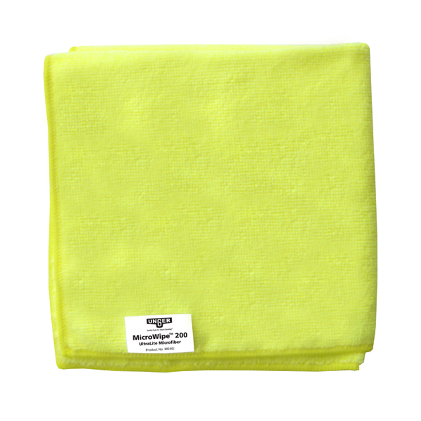 MicroWipe™ 200 UltraLite Microfiber Cloth - Yellow, 16