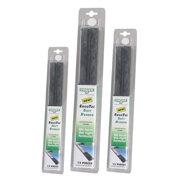 ErgoTec® Soft Rubber Blister Packs - Black, 18