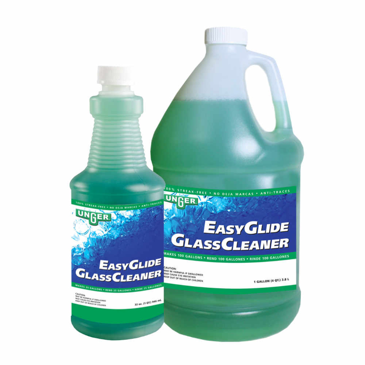Unger Easy Glide Glass Cleaner - 1 Gallon, 4/Case